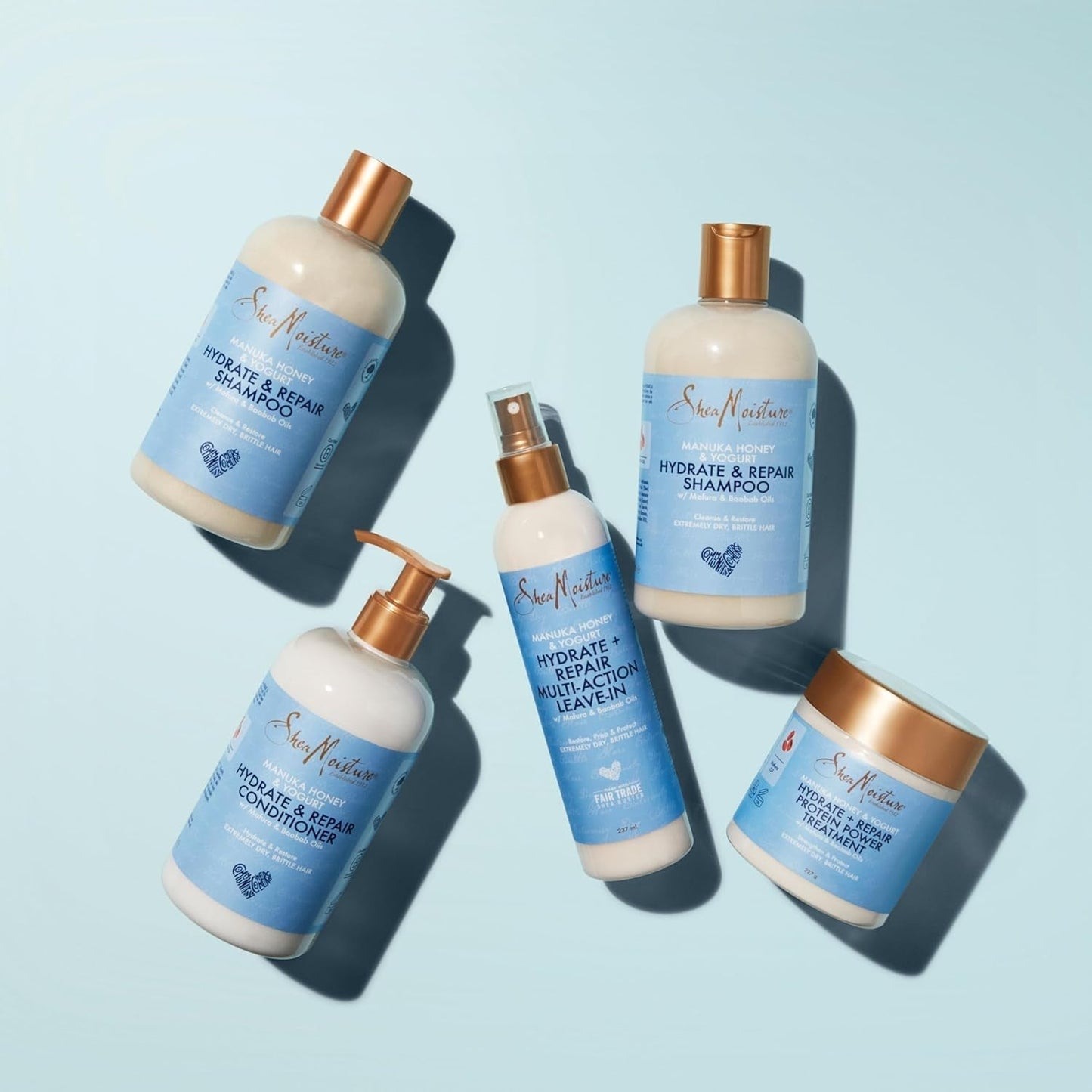 Sheamoisture Hydrate & Repair, balsamo per capelli estremamente secchi e fragili, cura dei capelli Sheamoisture con miele di Manuka e yogurt