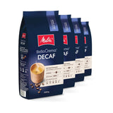 Melitta BellaCrema caffè decaffeinato in grani 4 x 1 kg caffè in grani non macinato per macchine da caffè completamente automatiche decaffeinato tostatura leggera tostatura tedesca 3 intensità
