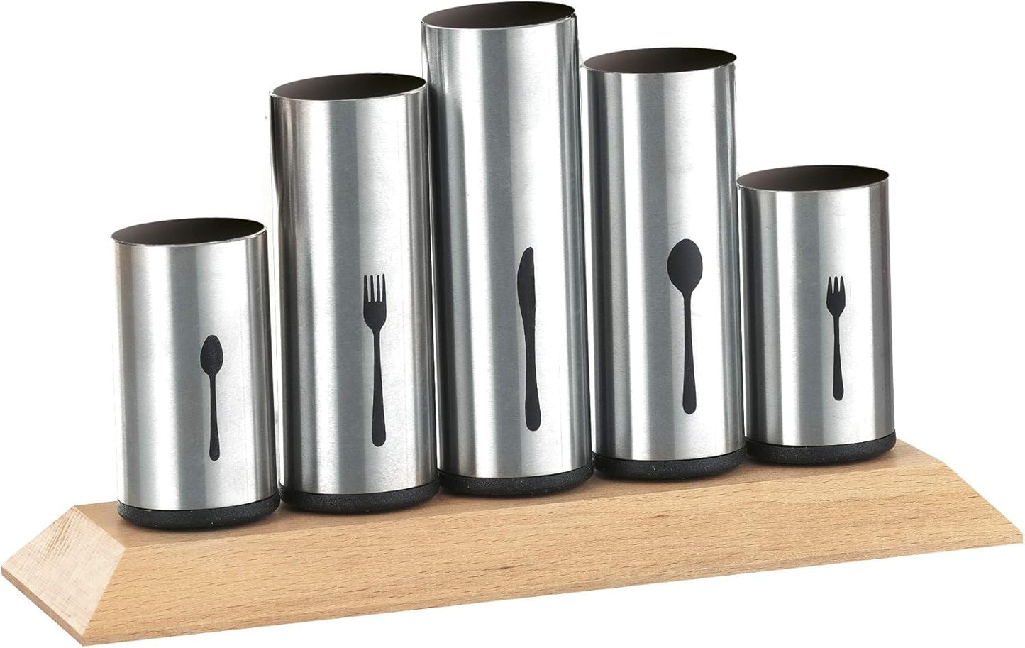 Portaposate in acciaio inox, confezione da 1, argento Naty Shop Kitchen A 1 pezzo