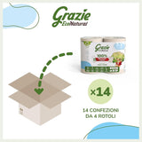 Carta Igienica Grazie Natural, Econatural, 56 Rotoli, Carta Igienica Riciclata Fibrepack, 100% Ecologica, Eco-Friendly, Certificata Ecolabel e FSC Riciclata, Made in Italy