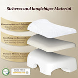 SAHEYER Cuscino per chi dorme sul fianco con bracciolo, Cuscino ortopedico ergonomico, Cuscino in memory foam per collo e spalle, Cuscino per collo con bracci multi-angolo per molte posizioni di sonno (Bianco) Cuscini ortopedici cervicali Naty Shop