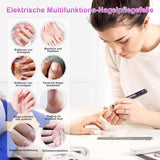 Lima per unghie elettrica senza fili - 35000 giri/min per unghie in gel, lima per unghie professionale e acrilica 12 in 1, set per manicure e pedicure a 5 velocità