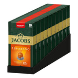 Jacobs Kaffeekapseln Espresso Classico, Intensität 7/12, 10 x 10 Getränke, Nespresso* compatibile Kaffee Kapseln, 100 Kapseln