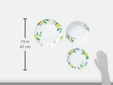 Servizio tavola Excelsa Lemon, 18 pezzi, porcellana, bianco/limone