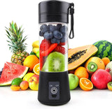 Mixer Smoothie Maker Tragbarer Entsafter: 380Ml Standmixer Shaker personale Proteinshake Mit 6 Edelstahlmesser Tragbar-Bpa-Freie Mit Usb-Mixbecher Für Shakes,Saftoutdoor,Schwarz Bucatarie Naty Shop