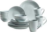 MÄSER Pastel Selection, Modernes Geschirr Set für 4 Personen, 16-teiliges Kombiservice aus Keramik, Steinzeug, Türkis-Grün