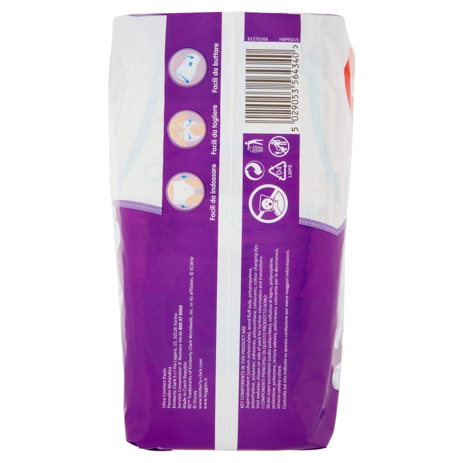 Huggies PANNOLINI Mutandina Pannolini Usa E Getta, Ragazzi/Ragazze, 12kg, 17kg, Multicolor, 14 Pezzi (S)