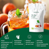 Oh My Fruit Tè alla frutta BIO 100 g (50 tazze) | Tè sfuso alla frutta con mele, ibisco, lamponi, arance e foglie di stevia REPLANTEA