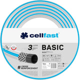 Tubo da Giardino CELLFAST, Tubo per Acqua da Giardino a 3 Strati, Resistente Filo Rinforzato, Tubo Flessibile per Irrigazione, Resistente ai Raggi UV, Anti-Alghe, 3,4 Pollici, Lunghezza 20 Metri