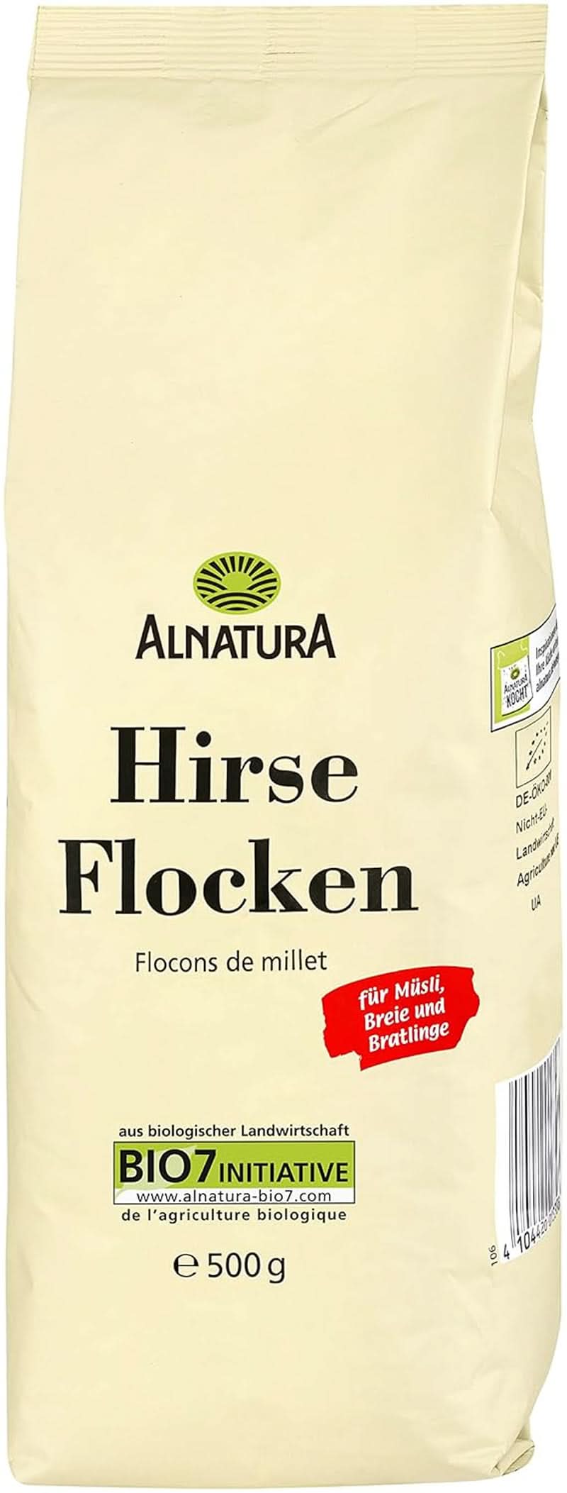 Fiocchi di miglio biologico, 500 grammi Cereale Naty Shop