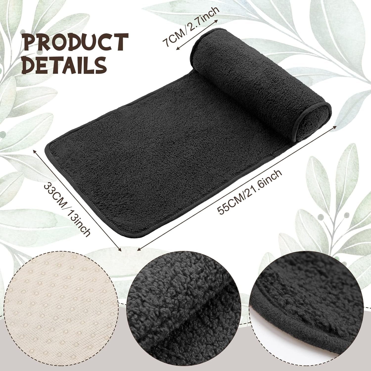 Cuscino per il collo per chaise lounge Cuscino per la testa in peluche Cuscino regolabile per il collo Cuscino per il collo del divano in pile antiscivolo per la casa da viaggio Chaise lounge Divano Poltrona (Nero)