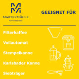 Martermühle Santos Kaffeebohnen 1kg delicato I Arabica I Aroma: Mandorla, Süssliche Milde I Ganze Kaffee-Bohnen schonend geröstet, säurearm