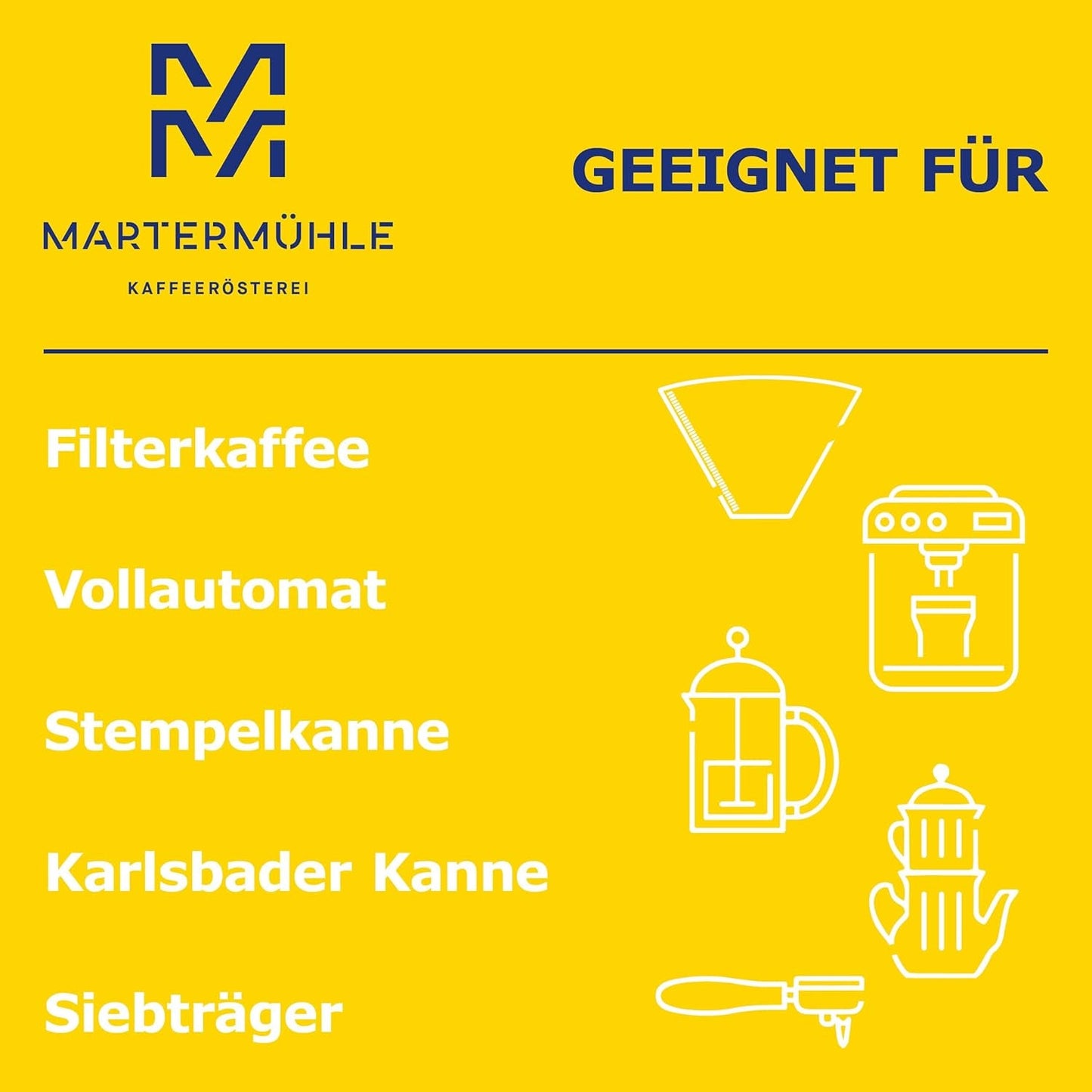 Martermühle Aßlinger Mischung Kaffeebohnen 1kg I Arabica I Gusti: Haselnuss, Leichte Würze, Schokolade I Ganze Kaffee-Bohnen schonend geröstet, säurearm