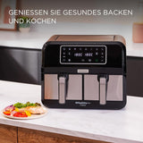 Kenwood Khealthy Twin Airfryer, 8L (2X4L), doppia camera, 8 programmi, funzione Dual Cook & Sync Finish, touch screen Elettrodomestici Naty Shop
