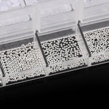Nail Art Strasssteine ​​​​1 Schachtel, Nail Charms, 12 Typen Weiße Perlen Für Nägel, Flatback Strass, Klein Edelstahl-Perlen, Nagel Deko, Nagel Zubehör