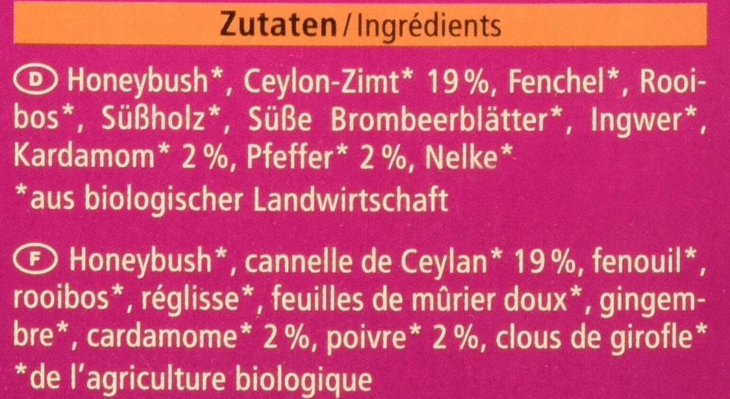 Tè biologico Sweet Chai, 20 bustine di tè, 40 g (confezione da 3)