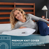 TEMPUR-PEDIC Cuscino Tempur-Cloud Prohi, Memory Foam, Bianco/Opulent Garden, Cuscini King Standard Naty Shop