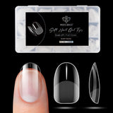 Modelones Nail Tips 510 pezzi - Set di punte per unghie a copertura totale, Set di punte in gel, Punte per unghie in resina PMMA pre-lucidante, Unghie artificiali per colla su nail art fai da te, Squoval corto