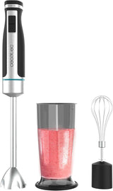 Cecotec Hand-Mixer Powergear 1500 - Klingen Aus Titanium Beschichtung, 21 Geschwindigkeitsstufen, 1500 W, Inklusiv Glas Mit Deckel. (Schwarz Und Edelstahl, XL) Cucina Naty Shop 2 Zubehörteile