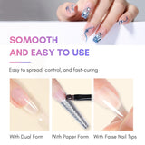 Makartt Poly Nail Extension Gel - 50 ML Extension Builder acrilico Poly Nägel Aufbaugel Extender Gel per gelnägel per Nagelverlängerung, Nagelstärkung, Nail Art Dekoration(Trasparente)
