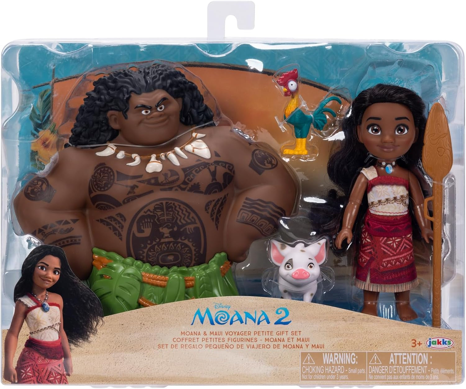 Set regalo Moana 2 Vaiana e Maui 15 cm