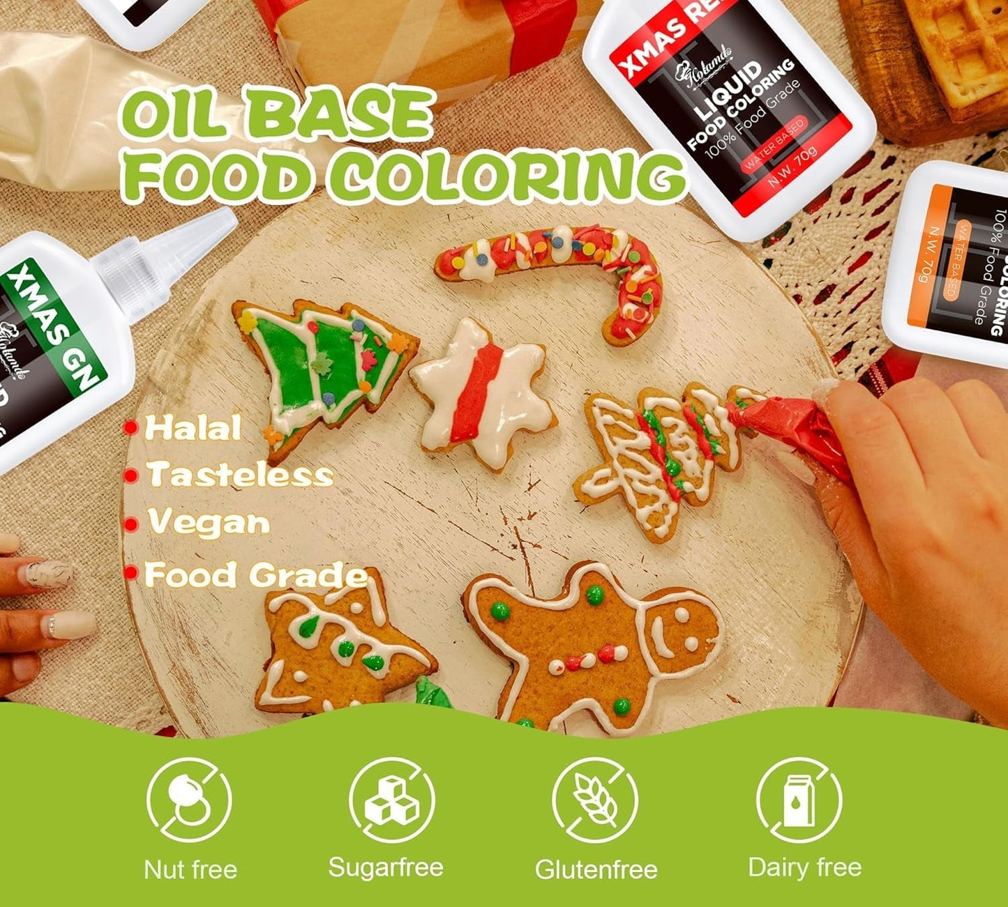 Colorante alimentare liquido, set colorante alimentare Red Velvet per torte da forno, amaretti, biscotti, colorante alimentare per decorare torte, liquido per colorare bevande (70 g x 3)