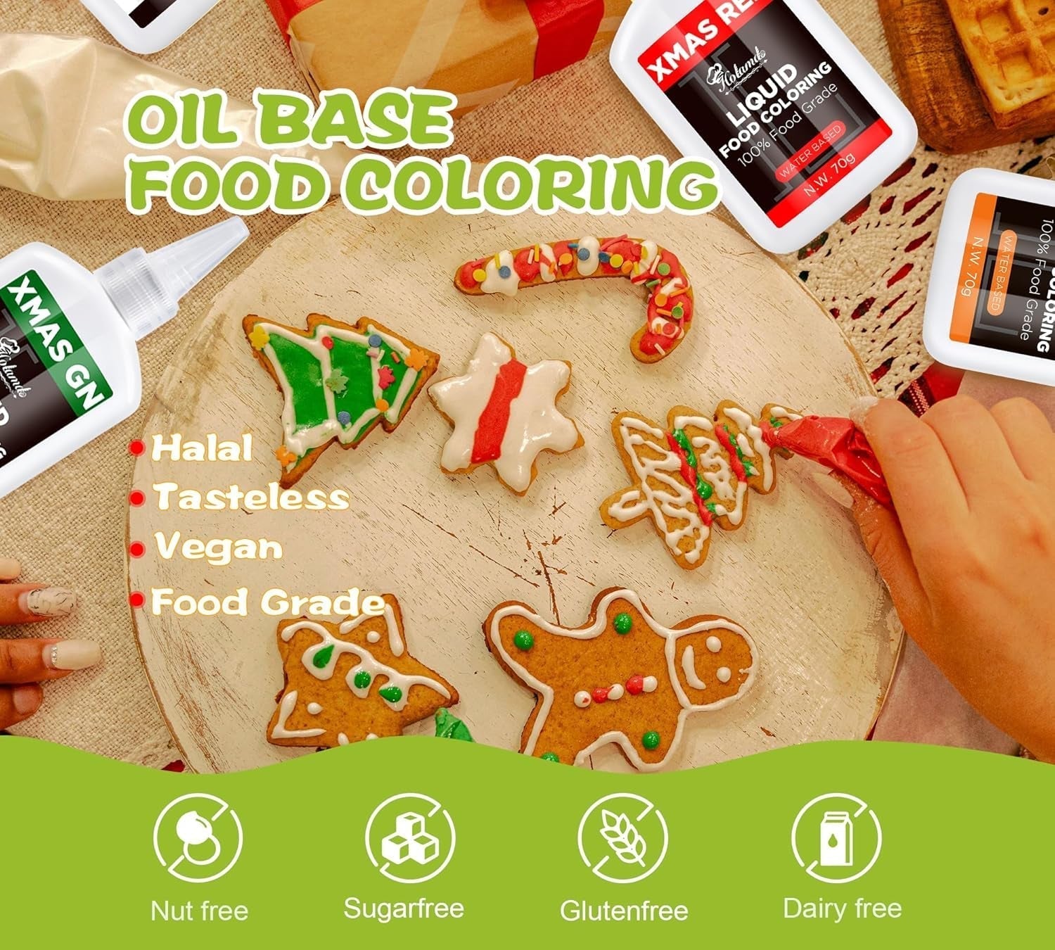Colorante alimentare liquido, set colorante alimentare Red Velvet per torte da forno, amaretti, biscotti, colorante alimentare per decorare torte, liquido per colorare bevande (70 g x 3)