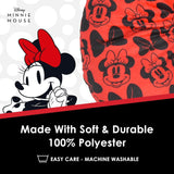 Ful Concept One Cuscino da Viaggio Disney Minnie Mouse con Orecchie 3D e Molla per Aereo, Auto e Ufficio, Comodo e Traspirante, Rosso/Nero Naty Shop Cuscini da Viaggio