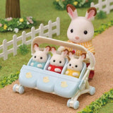 Sylvanian Families L5533 Passeggino triplette - Playset casa delle bambole Naty Shop Dolls