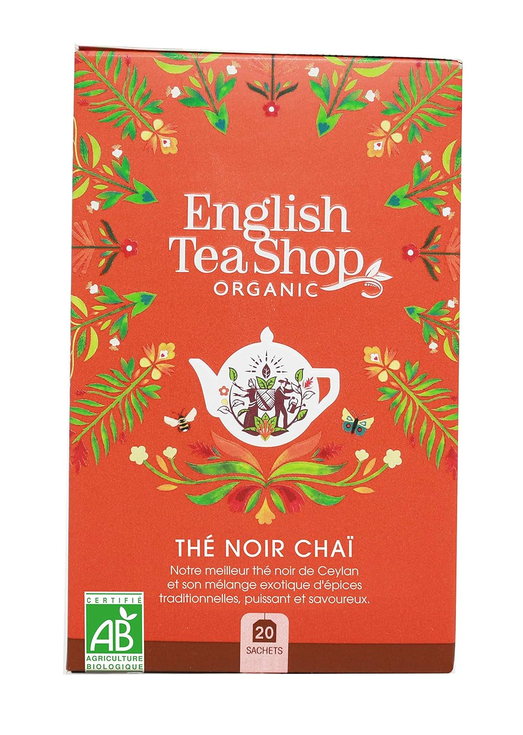 ETS - Tè nero Chai, Naturland BIO, 20 bustine di tè