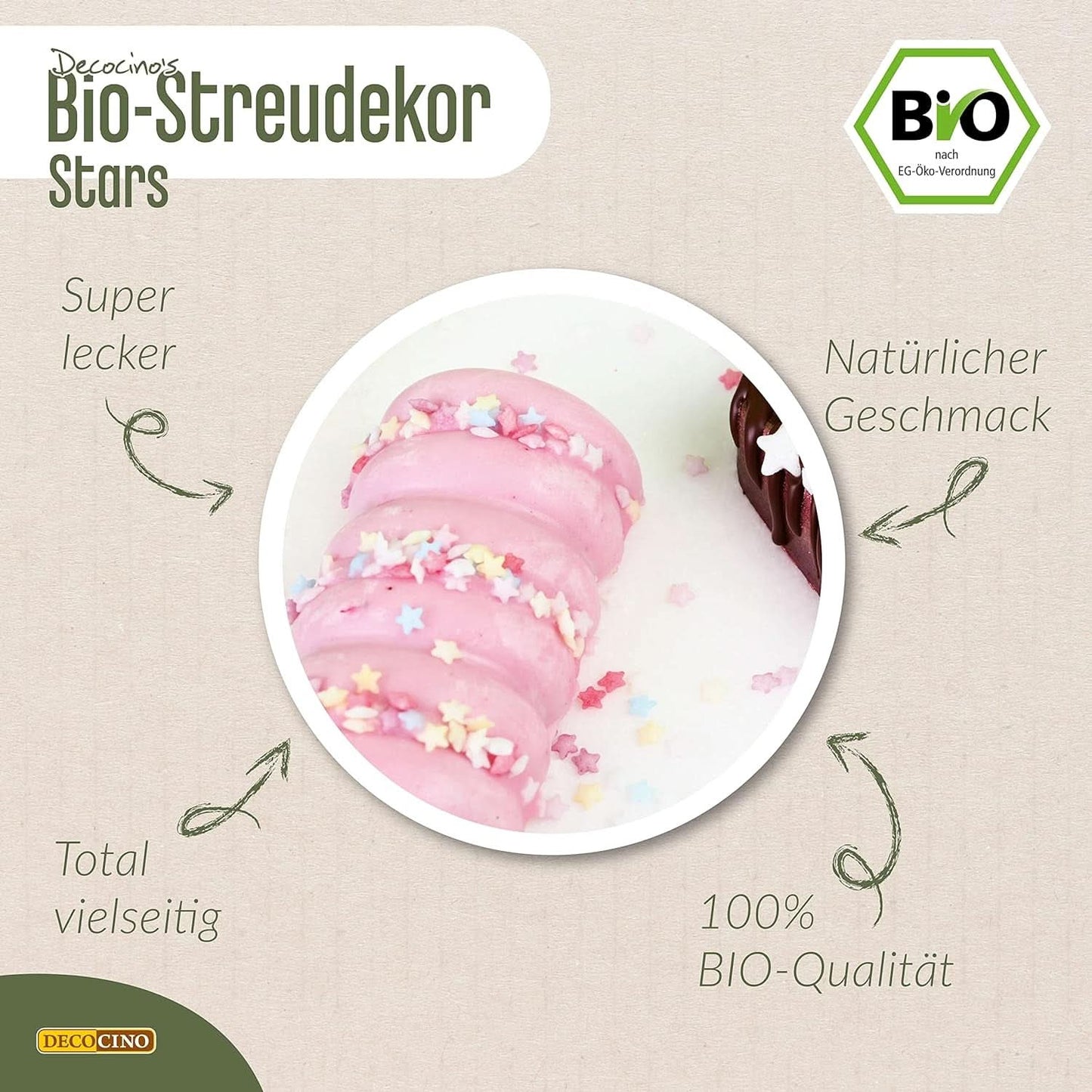 DECOCINO Bio Sprinkle Stars, 50 grammi Sprinkle Stars Naty Shop