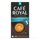 Café Royal Lungo Decaffeinato – Capsule di caffè compatibili Nespresso®, 100% Arabica, Intensità 5/12, Rainforest Alliance, decaffeinato, 100 capsule