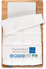 Allnights - Piumino leggero e confortevole 135X200 Piume e piumini nuovi al 100%, adatto a chi soffre di allergie, lavabile fino a 60°C, made in Germany Trapunte e trapunte Naty Shop 200 X 200 Cm Classe termica Leggero