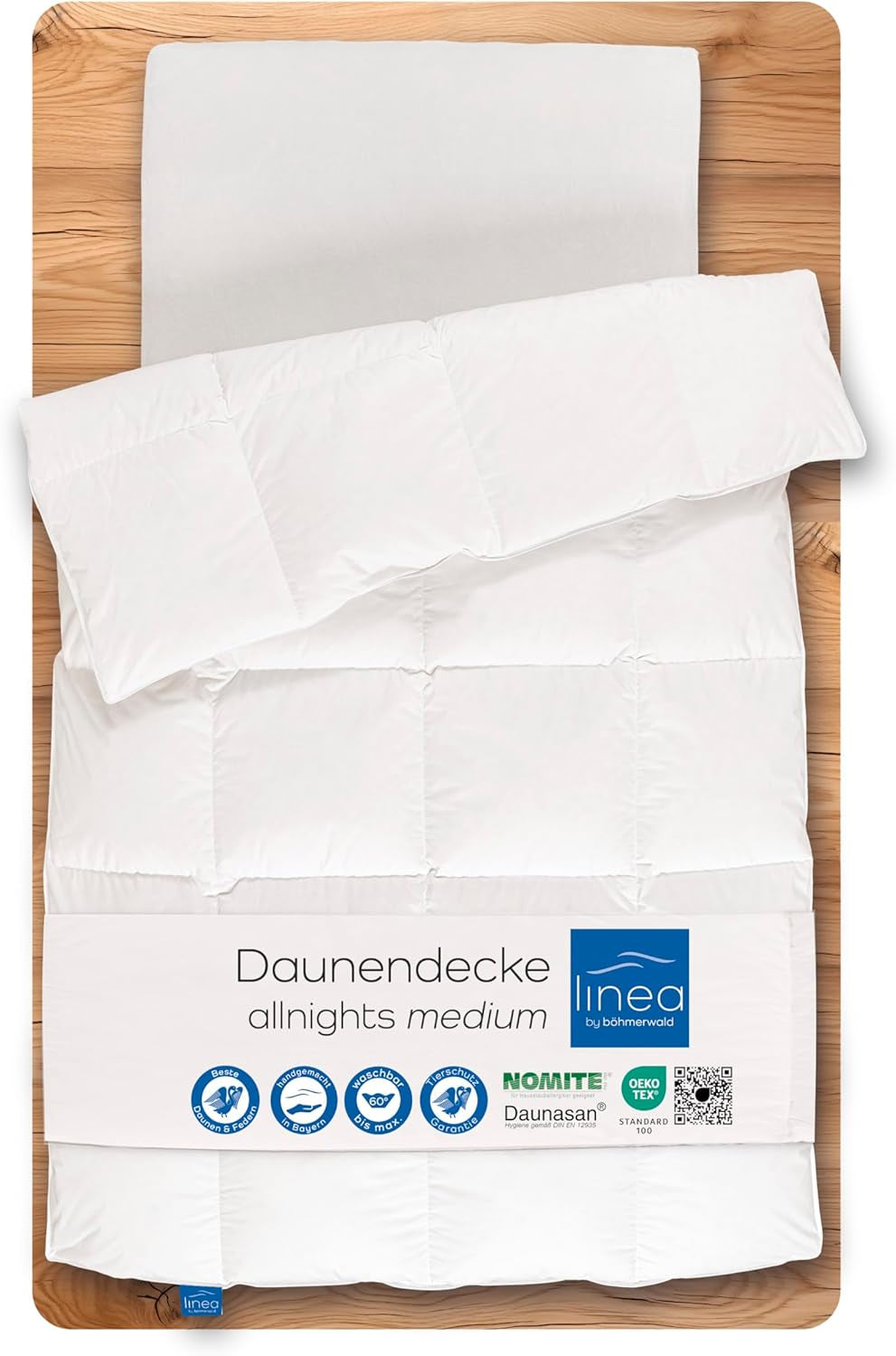 Allnights - Piumino leggero e confortevole 135X200 Piume e piumini nuovi al 100%, adatto a chi soffre di allergie, lavabile fino a 60°C, made in Germany Trapunte e trapunte Naty Shop 200 X 200 Cm Classe termica Leggero