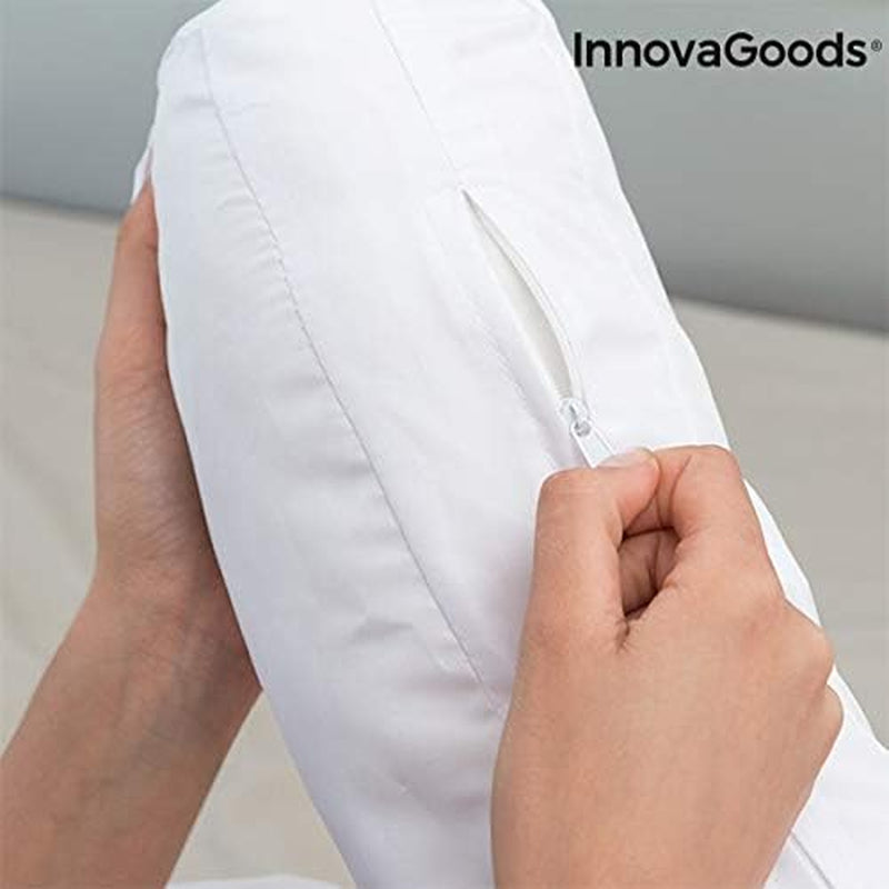 Innovagoods Ergonomic U-Shaped Pillow for Side Sleepers, Ideal for Pregnancy, Promotes Calm Breathing, Reduces Snoring, Cotton and Polyester, White, 39 X 57 X 14 Cm Cervical Orthopedic Pillows Naty Shop