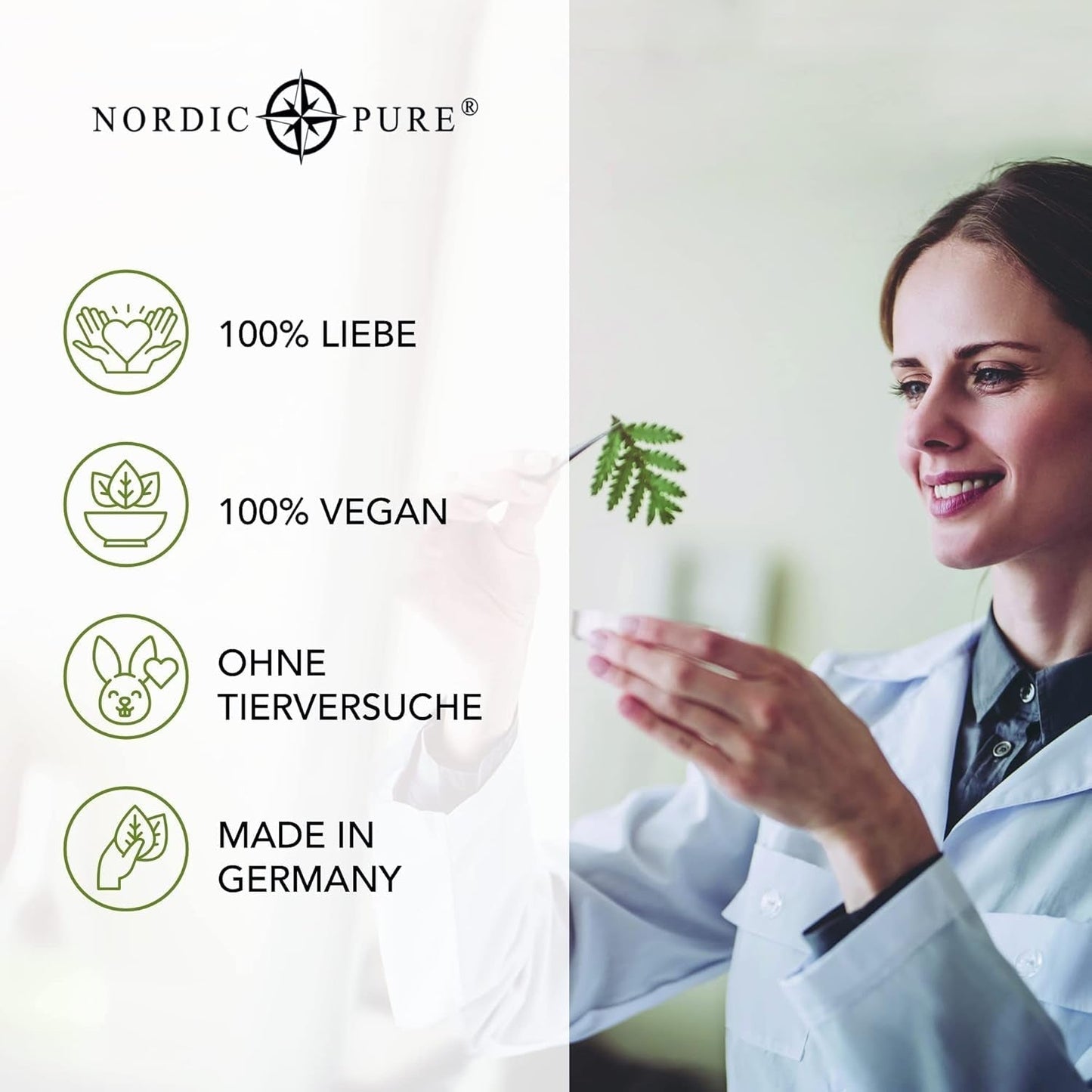 Trattamento per capelli con estratto di basilico di Nordic Pure | Per la cura dei capelli sottili, secchi e fragili | Può prevenire la caduta dei capelli 100ml Naty Shop cura dei capelli