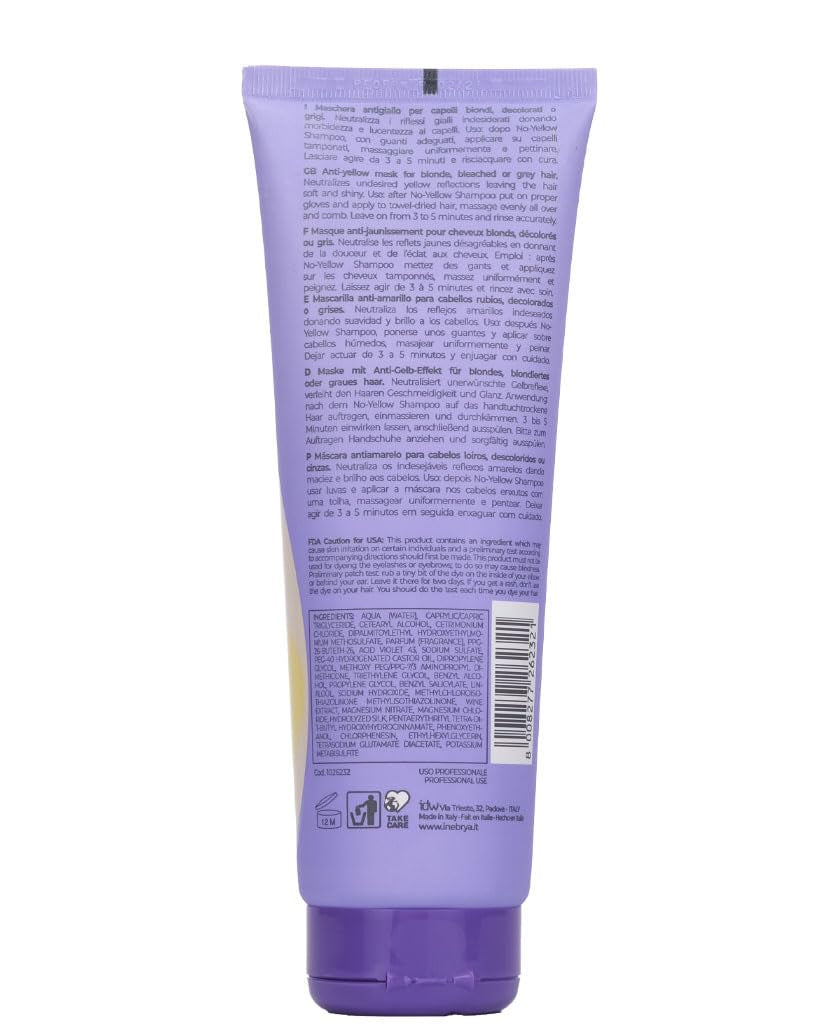 Inebrya Blondesse No-Yellow Mask 250ml Maschera per capelli Naty Shop