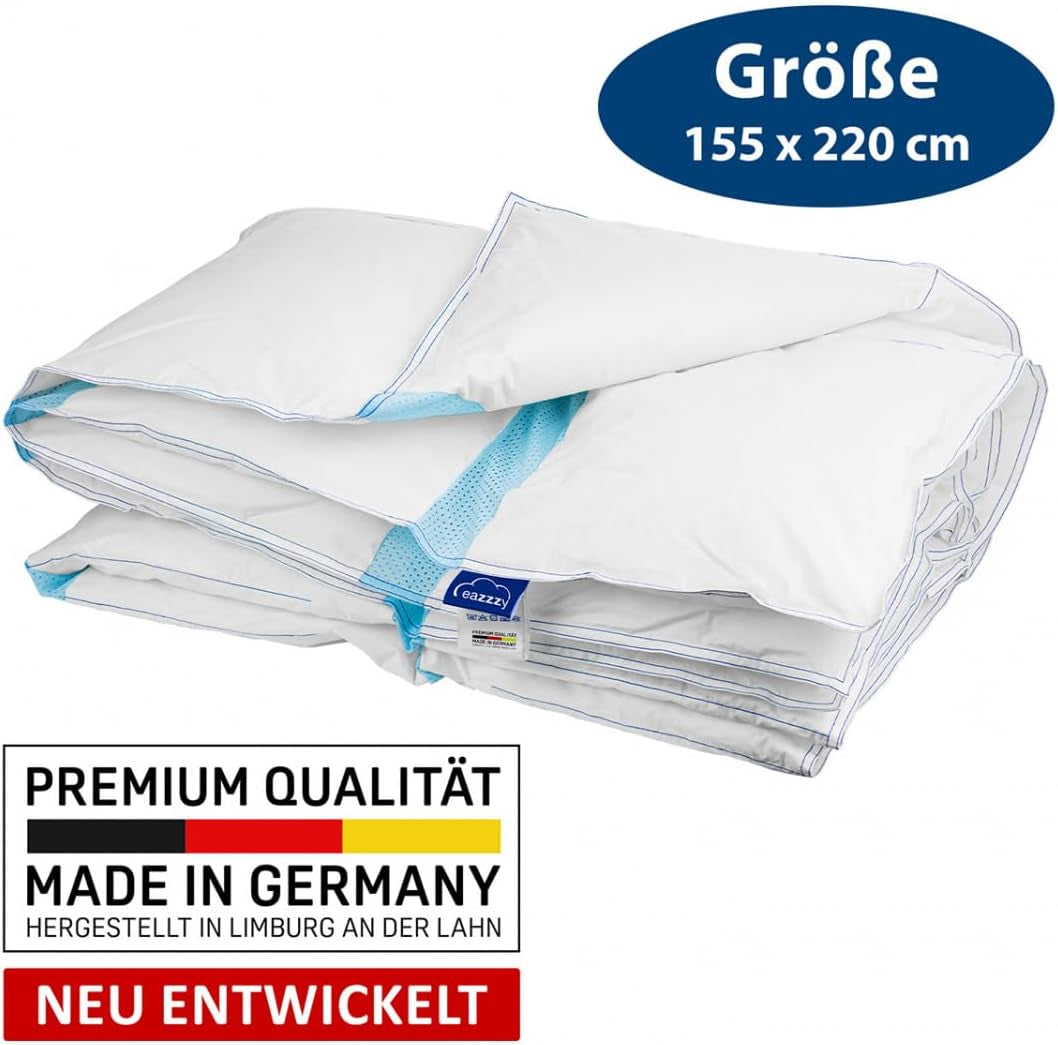 Genius Eazzzy Climate Comfort Trapunta 155 X 220 Cm, Fibratight, Trapunta leggera per tutte le stagioni, Trapunta traspirante, Temperatura gradevole per il sonno, Trapunta per tutte le stagioni Trapunte e piumini Naty Shop