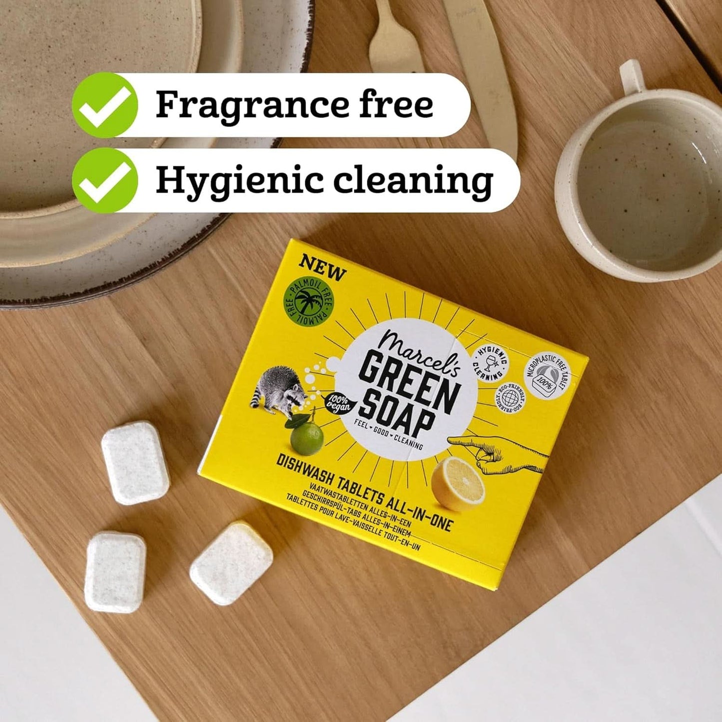 Marcel'S Sapone Verde Pastiglie Lavastoviglie Tutto-in-uno - Pompelmo e Lime - 25 pezzi Detersivi Cucina Naty Shop
