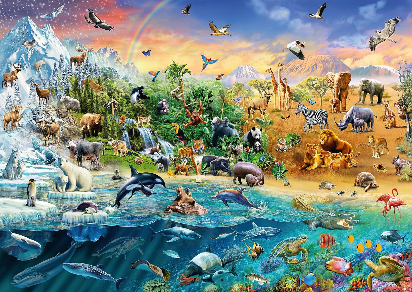 Schmidt Spiele 58324 Mondo animale, puzzle 1000 pezzi Puzzle Naty Shop