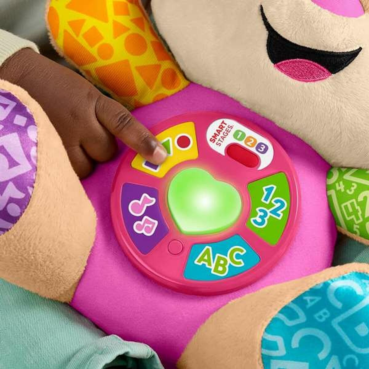 Fisher-Price Peluche Ridi & Impara JFD35 con Stages Intelligenti Giocattolo didattico musicale per bambini dai 6 mesi, Versione multilingue: italiano, spagnolo, portoghese, inglese, JFD35 Baby Toys Naty Shop