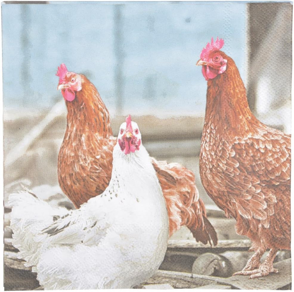 TP179 tovaglioli di carta, galline, 33 X 33 X 0,1 cm, blu