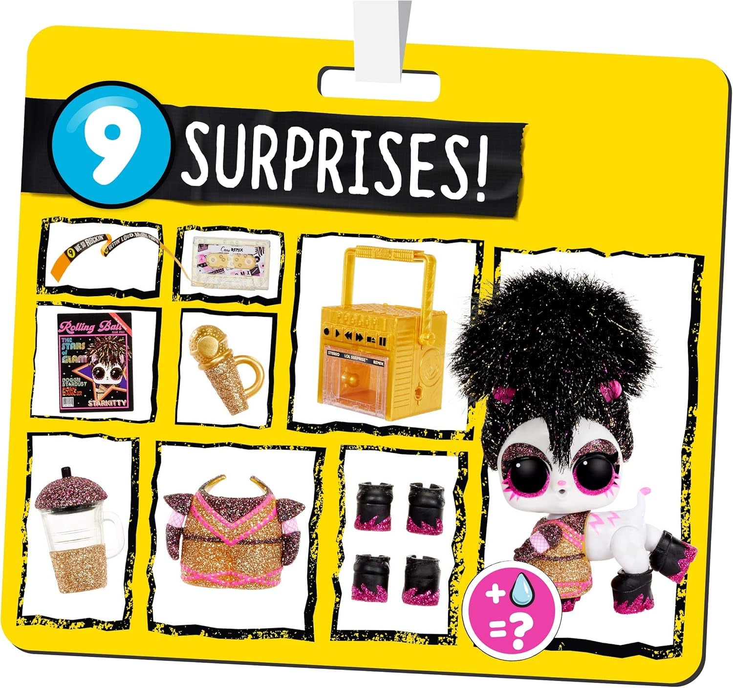 LOL Sorpresa! 567080E7C Remix Pets - Oggetto da collezione - 9 sorprese con peli naturali, accessori e testi a sorpresa