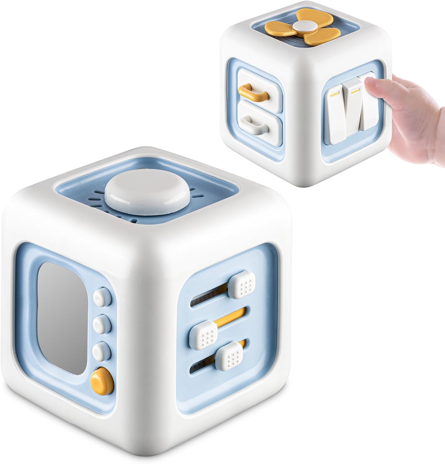 Giocattolo sensoriale per bambini da 1 a 3 anni | Giocattolo Montessori per bambini da 1 anno | Giocattolo da viaggio per bambini 12-18 mesi | Cubo di attività, regalo di compleanno o di Natale per bambini di 1 anno