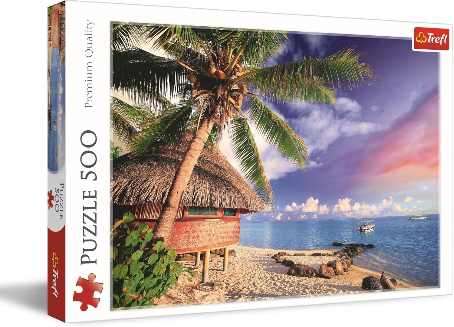 Trefl - Isola di Bora-Bora - Puzzle da 500 pezzi - Visualizza le vacanze fai da te Puzzle Intrattenimento creativo Divertente Puzzle classico per adulti e bambini Puzzle da 10+ Naty Shop Titolo predefinito