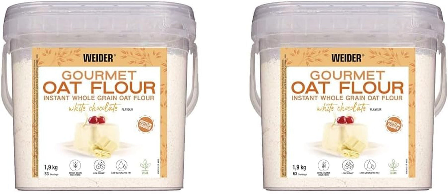 Weider Gourmet Farina d'Avena (1,9 kg) gusto brownie. Farina d'avena integrale. Fonte proteica a basso contenuto di zuccheri.
