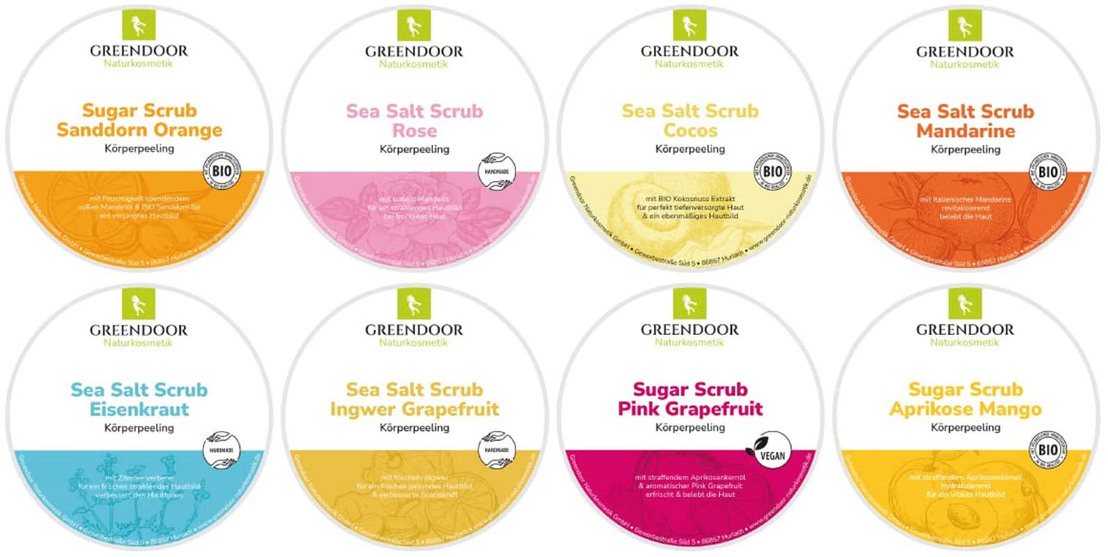 GREENDOOR Scrub Corpo, Vegano, Profumo di Limone, 280 g Cosmetici e Beauty Naty Shop