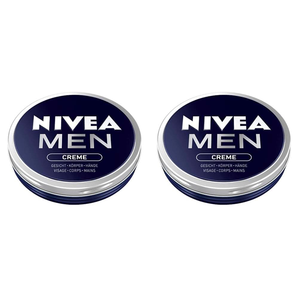 NIVEA MEN Creme, crema nutriente per la pelle con vitamina E, 150 ml Naty Shop 2 x 75 ml 75 ml