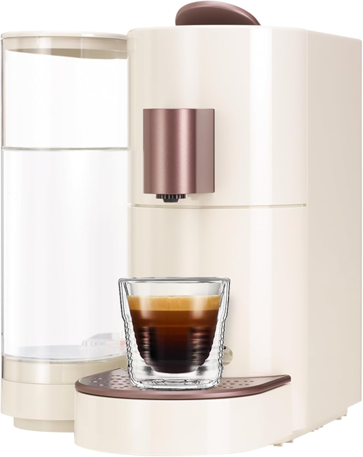 Macchina espresso a capsule K-FEE TWINS II per caffè, tè e cacao | Macchina per caffè espresso per tazze grandi | Riscaldamento rapido | Serbatoio dell'acqua da 2,3 l | 19 battute | Nero-rame