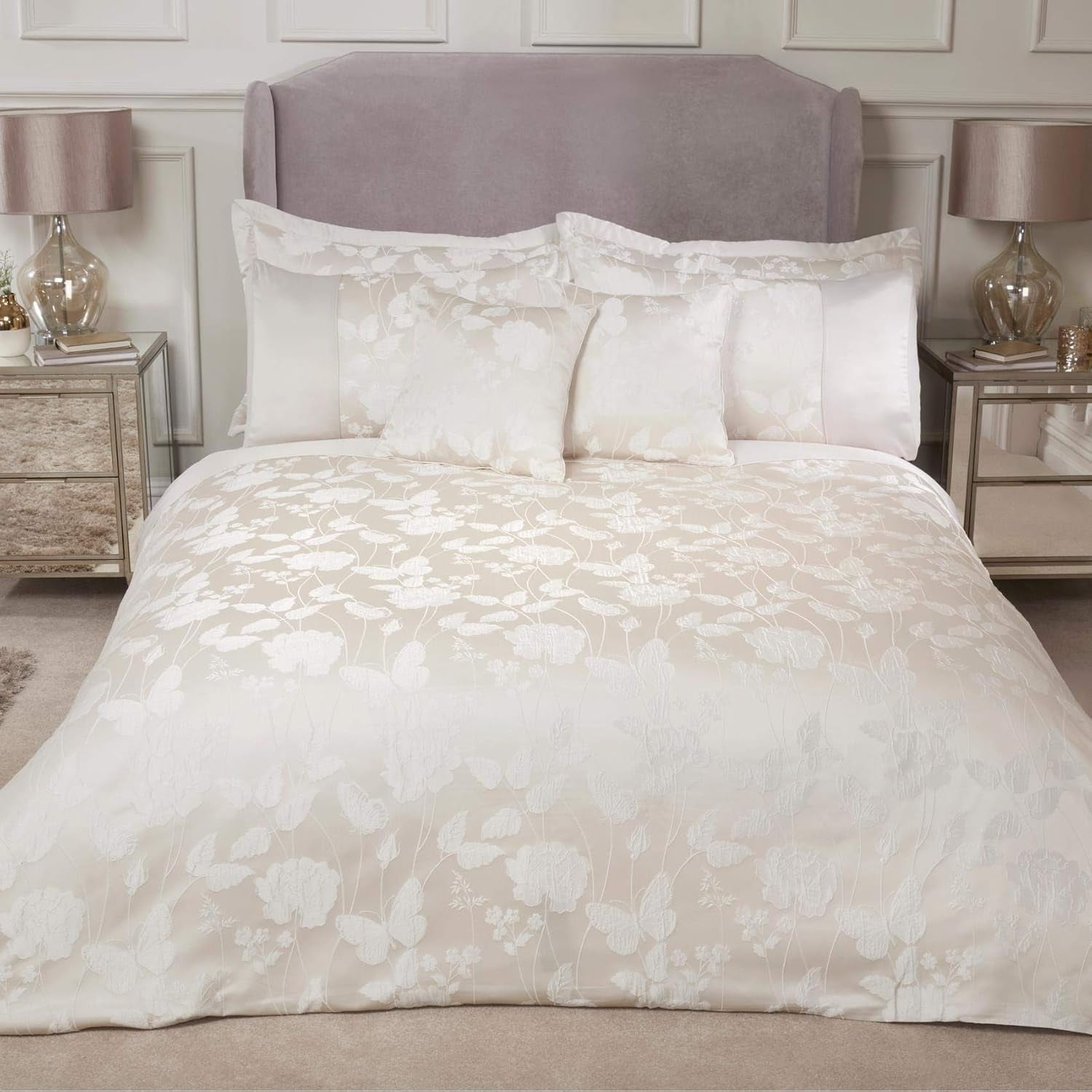 Trapunta Super King Butterfly Meadow 100% poliestere Trapunte e piumini blu navy Naty Shop Color crema Super King